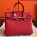Cheap Knockoff Hermes Red Epsom Birkin 25cm Handmade Bag HJ00247