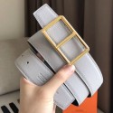 Cheap Replica Hermes Officier Belt Buckle & White 38MM Strap HJ00262