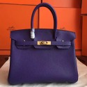 Copy AAA Hermes Iris Clemence Birkin 30cm Handmade Bag HJ00705