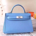 Copy Faux Hermes Celeste Epsom Kelly Mini II 20cm Handmade Bag HJ01351