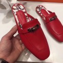 Copy Hermes Oz Mule In Red Calfskin Leather Replica HJ00621