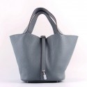 Copy Wholesale Hermes Picotin Lock Bag In Blue Lin Leather HJ00271