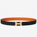 Designer Hermes Mini Constance Belt Buckle & Orange Epsom 24 MM Strap HJ00564