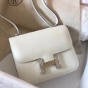 Designer Replica Hermes Mini Constance 18cm White Epsom Bag HJ00405