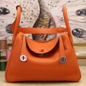 Fake AAA Hermes Orange Clemence Lindy 34cm Bag HJ01273