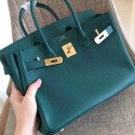 Fake Faux Hermes Malachite Clemence Birkin 30cm Handmade Bag HJ00958