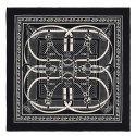 Fake Hermes Black Grand Manege Bandana Shawl 140cm HJ00622