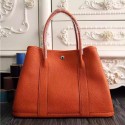 Fake Hermes Medium Garden Party 36cm Tote In Orange Leather HJ00426