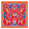 Fake Hermes Red Paperoles Silk Twill Scarf Replica HJ00785