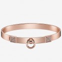 Fake Hermes Rose Gold Collier De Chien Bracelet HJ00842