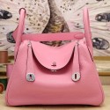 Fake High End Hermes Pink Clemence Lindy 34cm Bag HJ00611
