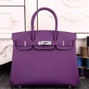 Fashion Fake Fake 1:1 Hermes Birkin 30cm 35cm Bag In Purple Epsom Leather HJ01242
