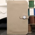 First-class Quality Hermes Dogon Combine Wallet In Grey Leather HJ00267