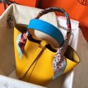 Hermes Bicolor Picotin Lock MM 22cm Yellow Bag HJ00997