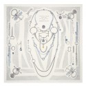 Hermes Blanc Etude Pour Une Parure De Gala Scarf HJ01247