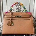 Hermes Brown Epsom Kelly 32cm Sellier Bag HJ00846