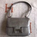 Hermes Constance 24cm Grey Porosus Crocodile HJ00257