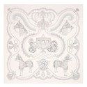 Hermes Creme Paperoles Silk Twill Scarf Replica HJ00055