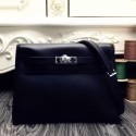 Hermes Kelly Danse Bag In Black Swift Leather HJ01078
