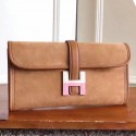 Hermes Ocre Suede Jige Elan 29 Clutch Bag Replica HJ01055
