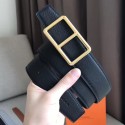 Hermes Officier Belt Buckle & Black 38MM Strap HJ00812