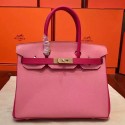 Hermes Pink Espom Horseshoe Brikin 30cm Handmade Bag Replica HJ00289