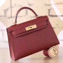 Hermes Ruby Epsom Kelly Mini II 20cm Handmade Bag Replica HJ00735