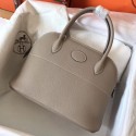 Hermes Tourterelle Clemence Bolide 27cm Handmade Bag HJ01110