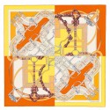 Hermes Yellow Grand Manege A Jouets Shawl 140cm HJ00396