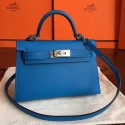 High Imitation Designer Replica Hermes Mykonos Epsom Kelly Mini II 20cm Handmade Bag HJ00831