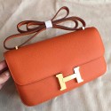 High Imitation Hermes Orange Epsom Constance Elan 25cm Bag HJ00835