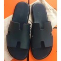 High Quality Faux Hermes Navy Blue Epsom Izmir Sandals HJ00179