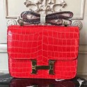 Imitation Faux High Quality Hermes Cherry Constance MM 24cm Crocodile Bag HJ00996