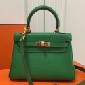 Imitation Hermes Bamboo Clemence Kelly 20cm GHW Bag HJ00804