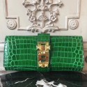 Imitation Hermes Medor Clutch Bag In Bamboo Crocodile Leather HJ00578