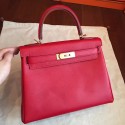Imitation Hermes Red Epsom Kelly 32cm Sellier Handmade Bag HJ00669