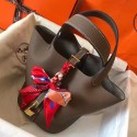 Imitation Hermes Taupe Picotin Lock MM 22cm Handmade Bag HJ00488