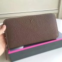 Knockoff Hermes Etoupe Clemence Azap Zipped Wallet HJ00632
