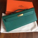 Knockoff Hermes Malachite Epsom Kelly Cut Clutch Handmade Bag HJ00938