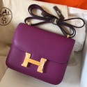 Knockoff Luxury Hermes Mini Constance 18cm Cyclamen Epsom Bag HJ00933