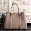 Luxury Hermes Medium Garden Party 36cm Tote In Grey Leather HJ01141