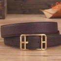 Luxury Perfect Replica Hermes Chocolate Cape Cod 32 Reversible Belt HJ01126
