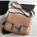 New Replica Hermes Constance 24cm Poussiere Porosus Crocodile HJ01334