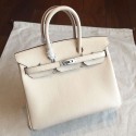 Perfect Hermes Beige Epsom Birkin 25cm Handmade Bag HJ00339
