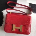Perfect Hermes Constance 24cm Braise Porosus Crocodile HJ00054