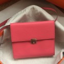 Replica 1:1 Hermes Rose Lipstick Clic 16 Wallet With Strap HJ00934