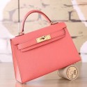 Replica Cheap Perfect Replica Hermes Flamingo Epsom Kelly Mini II 20cm Handmade Bag HJ00317