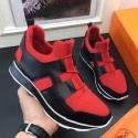 Replica Designer Hermes Men Red/Black Player Sneakers HJ00217