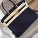 Replica Hermes Black Clemence Birkin 35cm Handmade Bag HJ00345