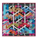 Replica Hermes Black Sangles En Zigzag Silk Scarf HJ00466